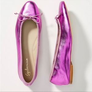 Guilhermina Mirabelle Ballet Flats Metallic Magenta - Size 6